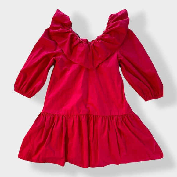 English Factory Long Sleeve V Ruffled Mini‎ in Berry Size S - Picture 5 of 8